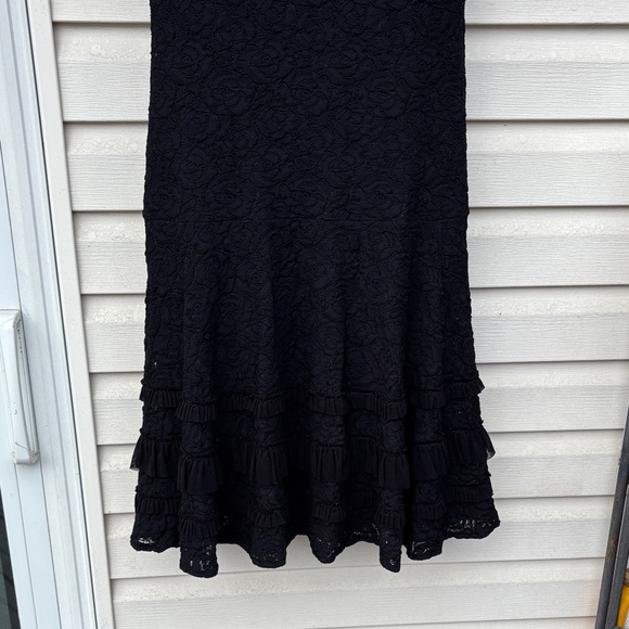 FUZZI Italy Ladies black Roses Floral Midi Dress-S-Wedding-Holidays-Gorgeous! - Picture 4 of 16